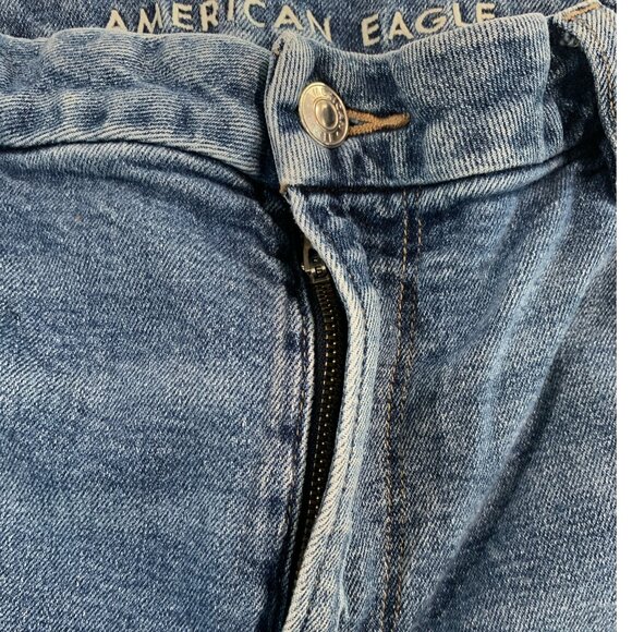 American Eagle Curvy Mom Jeans Size 20 Short Blue Stretch medium Wash Denim - Picture 7 of 15